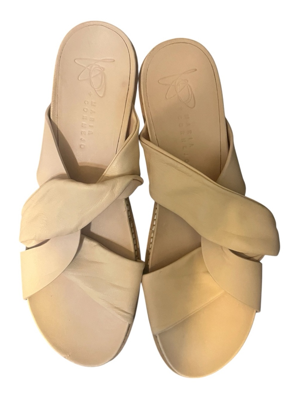 Zero + Maria Cornejo crossover twisted leather slides